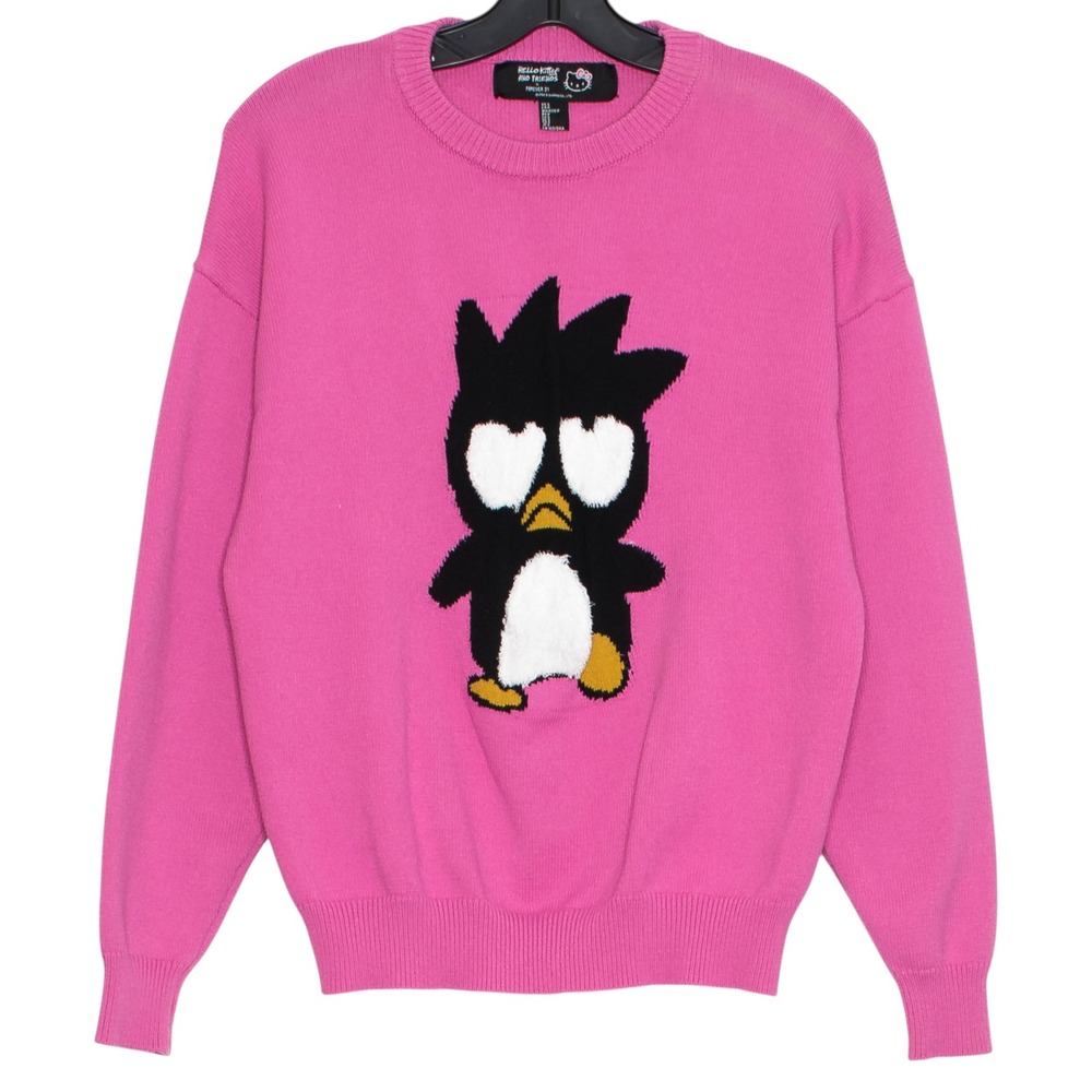 Hello Kitty Forever 21 Sweater Sanrio Badtzu Maru Kawaii Novelty Cartoon Pink S